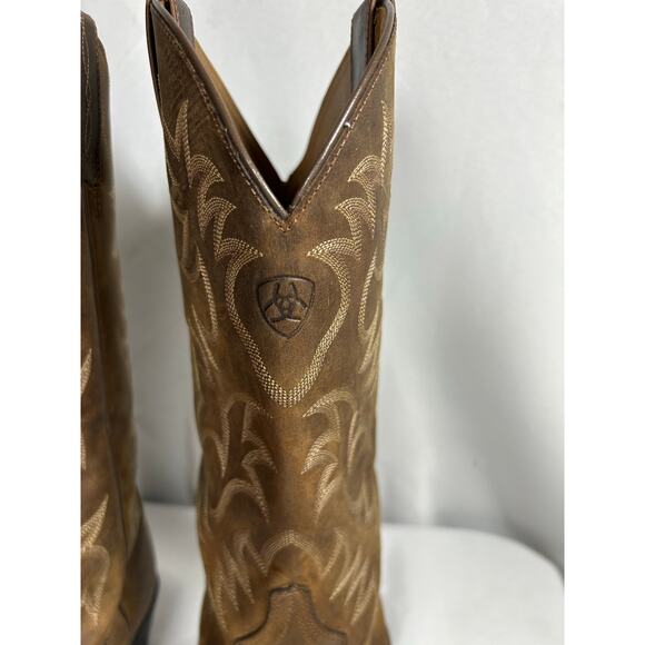 Ariat Heritage Style Brown Leather Western Cowboy Boots Mens Sz 11.5 EE - Picture 5 of 9